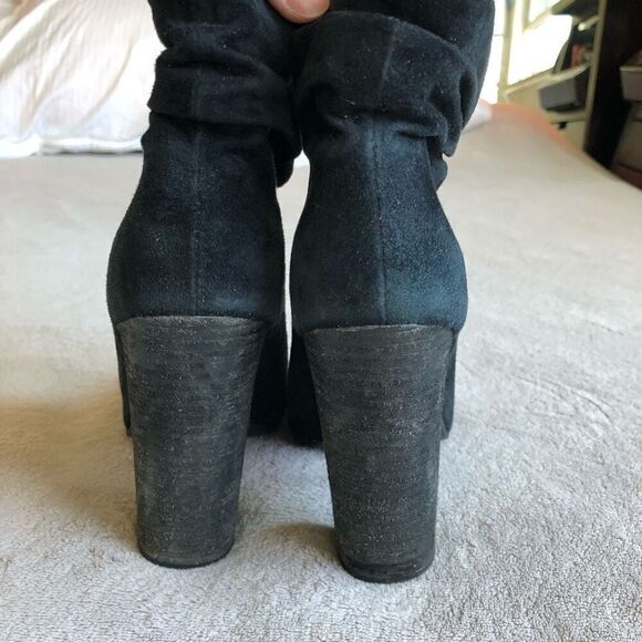 Chinese Laundry by Kristin Cavallari Black Suede Laurel Peep Toe Bootie - Picture 5 of 13